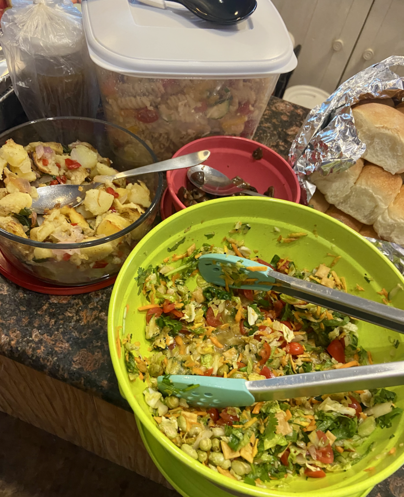 17. Offer Vegetarian or Vegan Alternatives<br>Many of our members are vegan or vegetarian so we always have food for them/from them. We also had burgers for the carnivores.